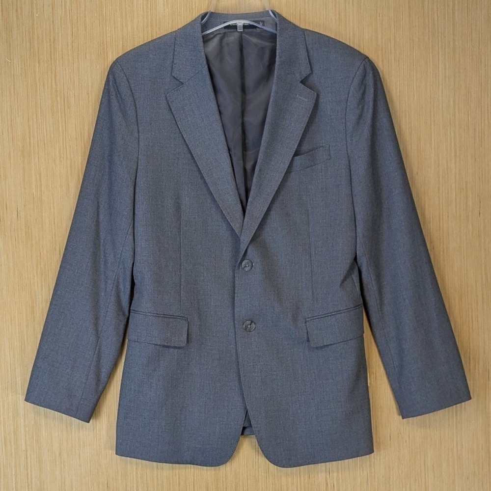 Banana Republic Mens Gray Tailored Wrinkle Resistant Blazer Jacket 42R